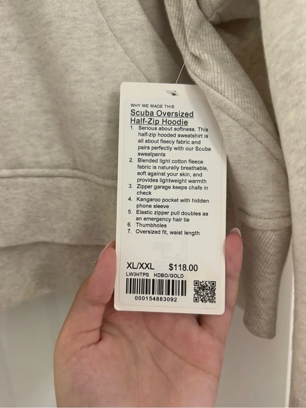 lululemon athletica Women's Gray Half-Zip Hoodie